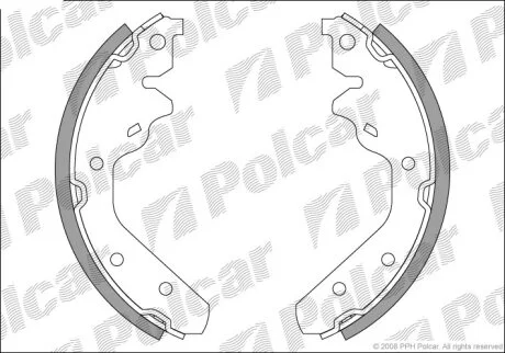 Гальмівні колодки задні барабанні Polcar S72-1083