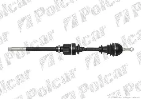 Приводной вал передний мост Polcar T39028