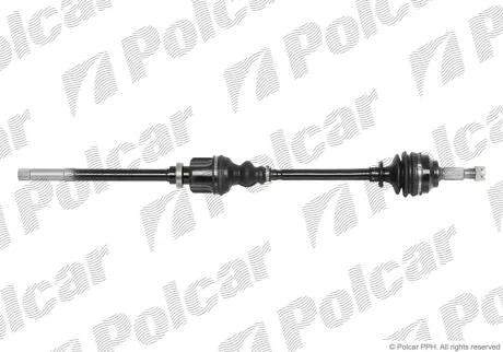 Привідний вал передній міст Polcar T39122