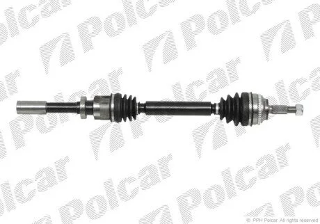 Привідний вал передній міст Polcar T49162A