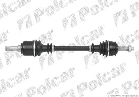 Привідний вал передній міст Polcar T58343