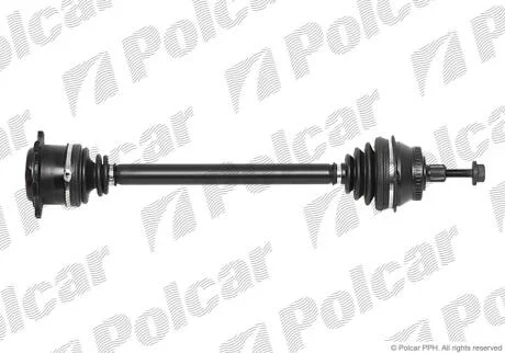 Привідний вал передній міст Polcar T68112A