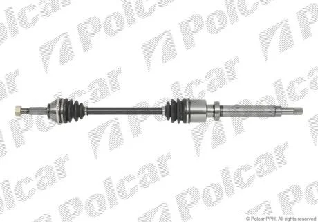 Привідний вал передній міст Polcar T68298A