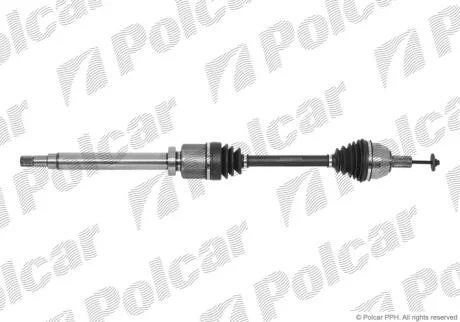 Привідний вал передній міст Polcar T68434