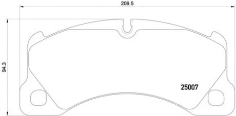 Колодки тормозные передние p 17- PORSCHE 971698151T