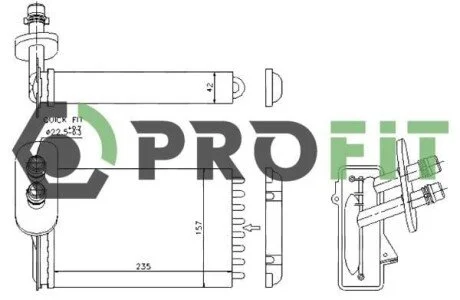 Радіатор обігрівача салону PROFIT 1760-0010