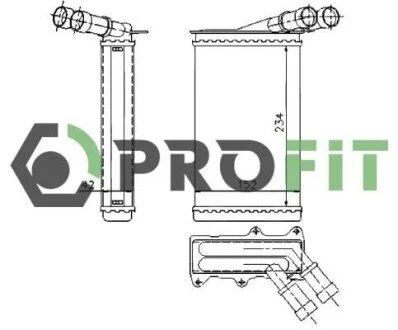 Радиатор отопителя салона PROFIT 1760-0080