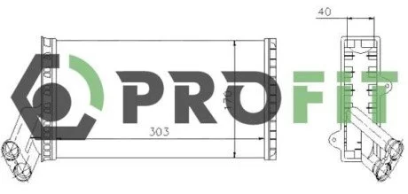 Радиатор отопителя салона PROFIT 1760-0081