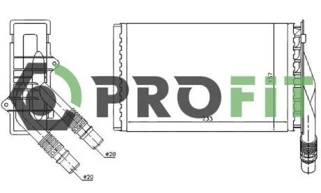 Радиатор отопителя салона PROFIT 1760-0084