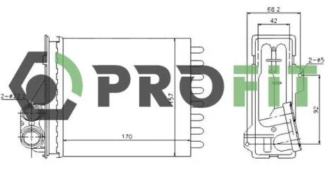 Радиатор отопителя салона PROFIT 1760-0085