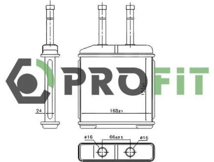 Радиатор отопителя салона PROFIT 1760-0105