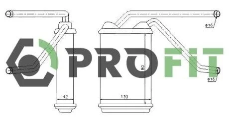 Радиатор отопителя салона PROFIT 1760-0106