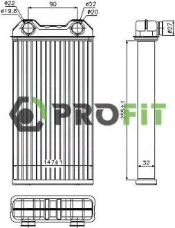 Радіатор обігрівача салону PROFIT 1760-0376