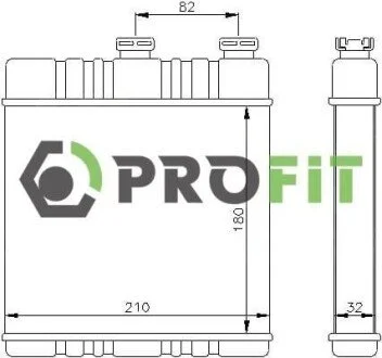 Радіатор обігрівача салону PROFIT 1760-0382