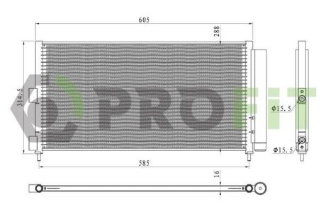 Конденсер кондиционера PROFIT 1770-0184