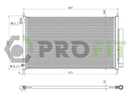 Конденсер кондиционера PROFIT 1770-0204