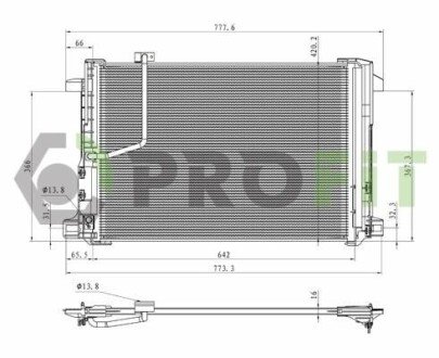 Конденсер кондиционера PROFIT 1770-0305