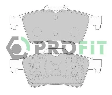 Тормозные колодки задние дисковые PROFIT 5000-1540 (фото 1)