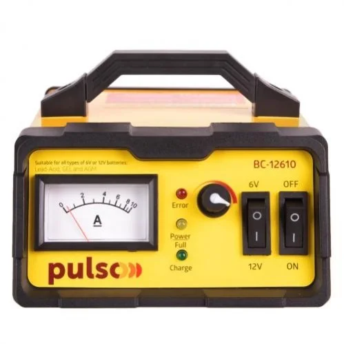 Зарядное устройство PULSO BC-12610 6-12V/0-10A/5-120AHR/LED-Ампер./Импульсное Pulso 00000013046 (фото 1)