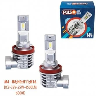 Лампи PULSO M4-H8/H9/H11/H16/LED-chips CREE/9-32v/2x25w/4500Lm/6000K Pulso 00000051379