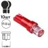 Лампа PULSO/габаритна/LED T5/1SMD-3030/24v/0.5w/3lm Red Pulso 00000054352 (фото 2)