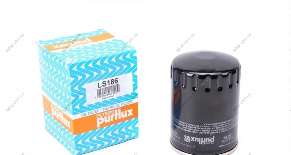 Масляний фільтр гвинт накручуваний Purflux LS186 (фото 1)