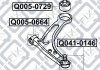 Сайлентблок рычага двусторонний на передний мост (снизу, спереди) Q-fix Q0050664 (фото 2)