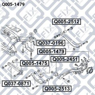 Сайлентблок задньої цапфи Q-fix Q0051479