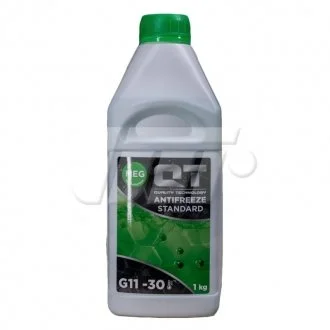 Антифриз зеленый, -30 °C, G11, 1 кг Qt-oil QT552301