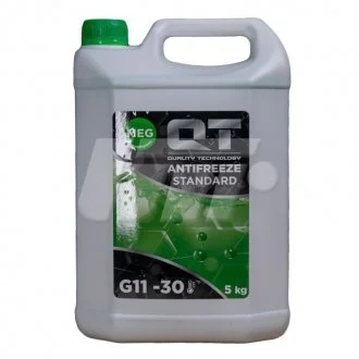 Антифриз зеленый, -30 °C, G11, 5 кг Qt-oil QT552305
