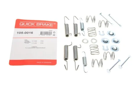 Комплект монтажний гальмівних колодок QUICK BRAKE 105-0016