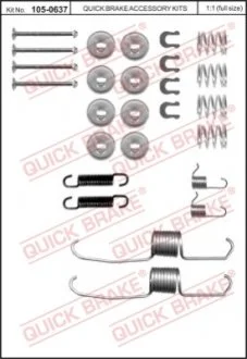 Комплект монтажный тормозных колодок QUICK BRAKE 105-0637