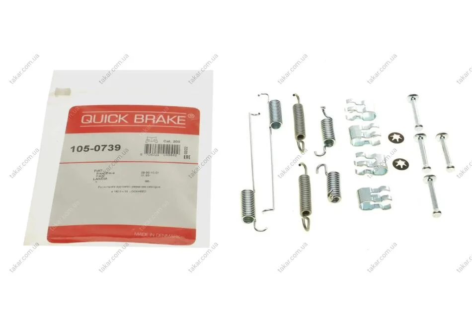 Комплект монтажный тормозных колодок QUICK BRAKE 105-0739 (фото 1)
