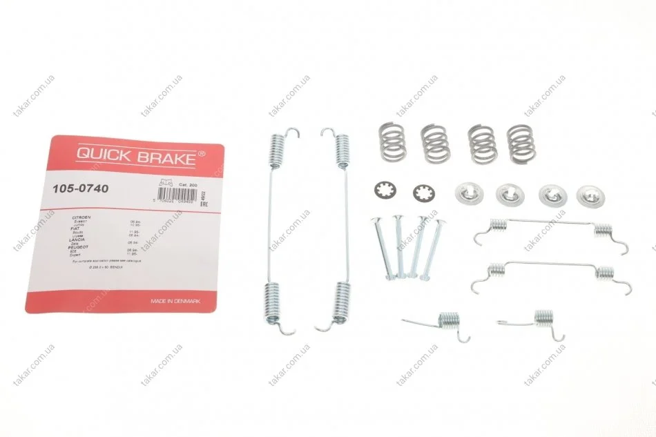 Комплект монтажний гальмівних колодок QUICK BRAKE 105-0740 (фото 1)