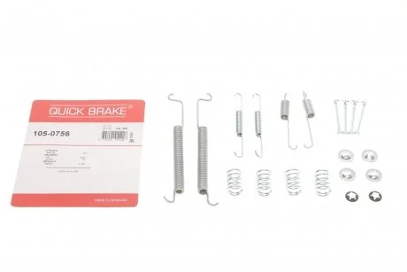 Комплект монтажный тормозных колодок QUICK BRAKE 105-0756