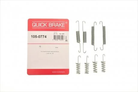 Ремкомплект колодок стояночного тормоза QUICK BRAKE 105-0774