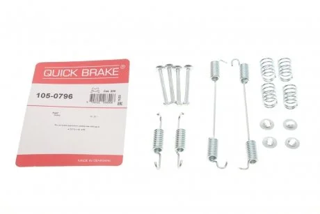 Комплект монтажний гальмівних колодок QUICK BRAKE 105-0796