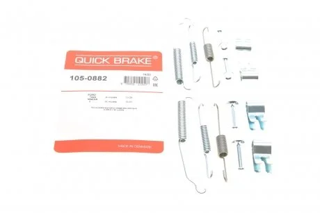 Комплект монтажний гальмівних колодок QUICK BRAKE 105-0882