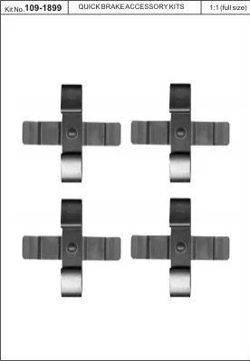 Комплект прижимных планок тормозного суппорта. QUICK BRAKE 109-1899 (фото 1)