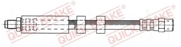 Гальмівний шланг 207 мм QUICK BRAKE 32.972 (фото 1)