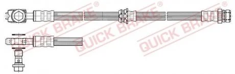 Гальмівний шланг 606 мм QUICK BRAKE 50.832X