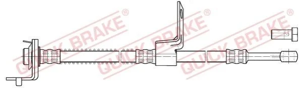 Тормозной шланг 477 мм QUICK BRAKE 50.856X (фото 1)
