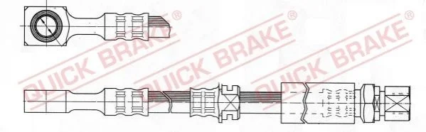 Тормозной шланг 386 мм QUICK BRAKE 50.976 (фото 1)