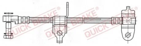 Гальмівний шланг 433 мм QUICK BRAKE 59.976X
