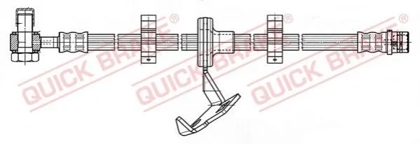 Гальмівний шланг 528 мм QUICK BRAKE 59.987X (фото 1)