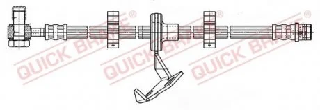 Гальмівний шланг 528 мм QUICK BRAKE 59.987X