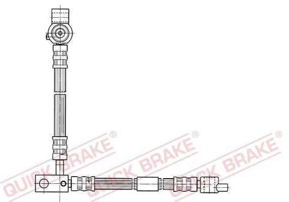 Гальмівний шланг 650 мм QUICK BRAKE 59.994 (фото 1)