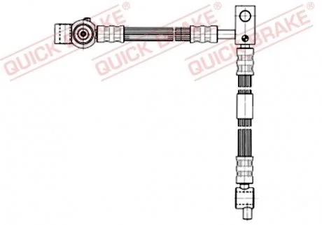 Гальмівний шланг 650 мм QUICK BRAKE 59.995