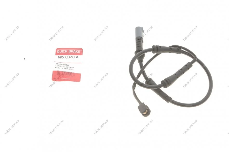 Датчик зношування гальмівних колодок. QUICK BRAKE WS 0320 A (фото 1)