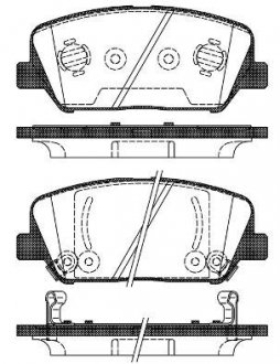 Колодка гальм. диск. HYUNDAI GENESIS Coupe (01/08-) передн. (вир-во) REMSA 1398.02 (фото 1)